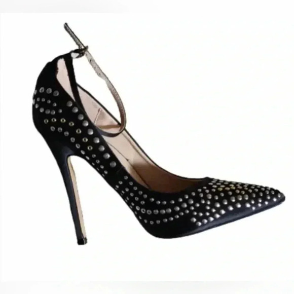 Zigi Soho Black Slingback Gold Silver  Adornments Pointed Toe Size 7 - Picture 1 of 10